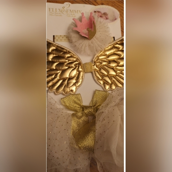 NWT Elly & Emmy 3pc Angel Tutu Set Size Up To 12 Months. - Picture 3 of 12